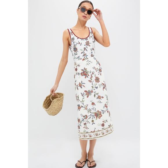 TUCKERNUCK Terracotta Chintz Cotton Linen Margot Wrap Skirt Size M NWT - Picture 4 of 8